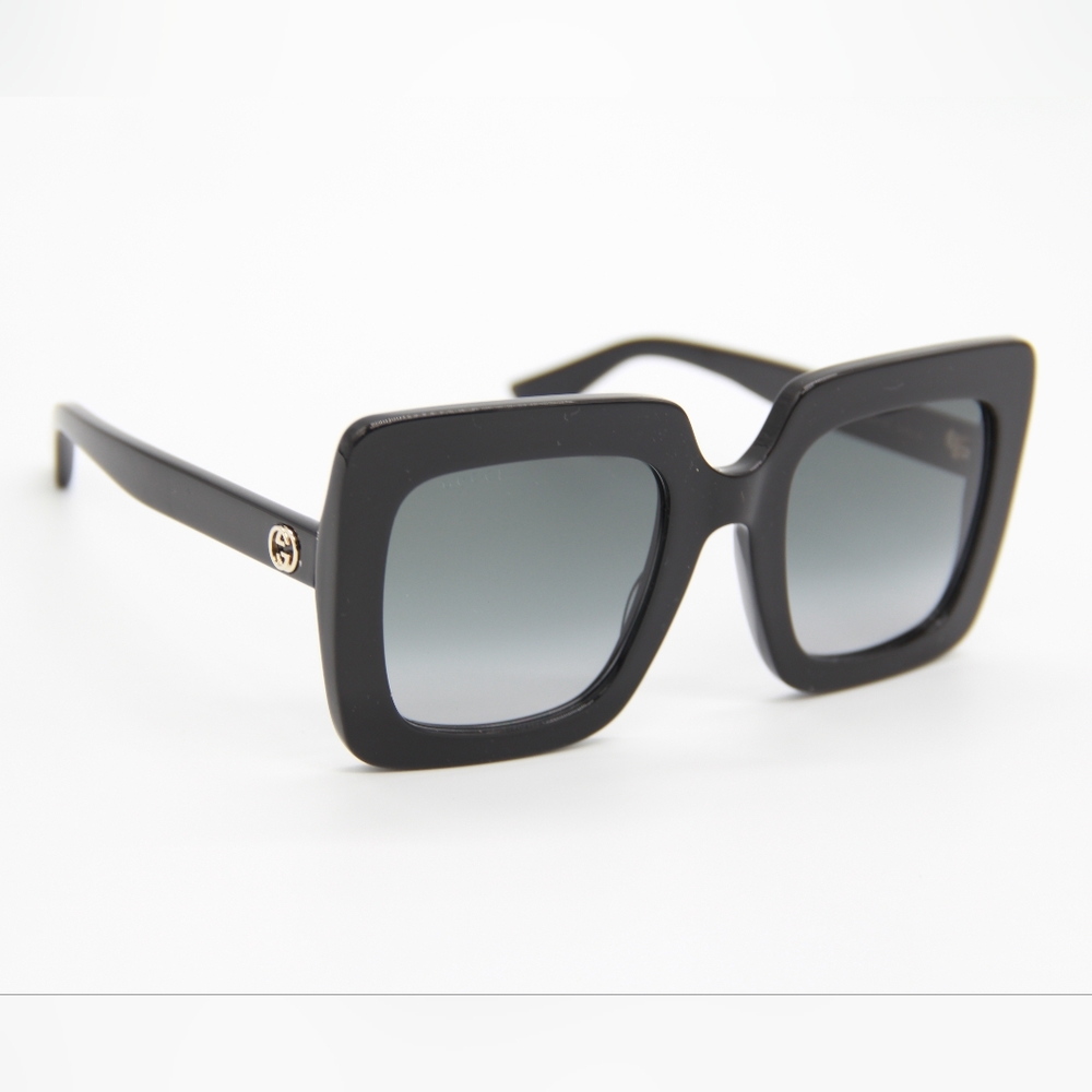 NEW GUCCI GG0328S 001 BLACK OVERSIZED SQUARE WOMEN SUNGLASSES - Picture 4 of 11